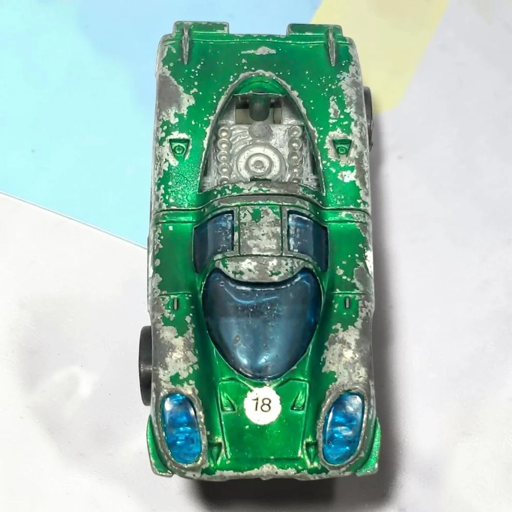 VTG 60s Hot Wheels Porsche 917 1/64 Diecast Green Spectraflame Redline Hong Kong